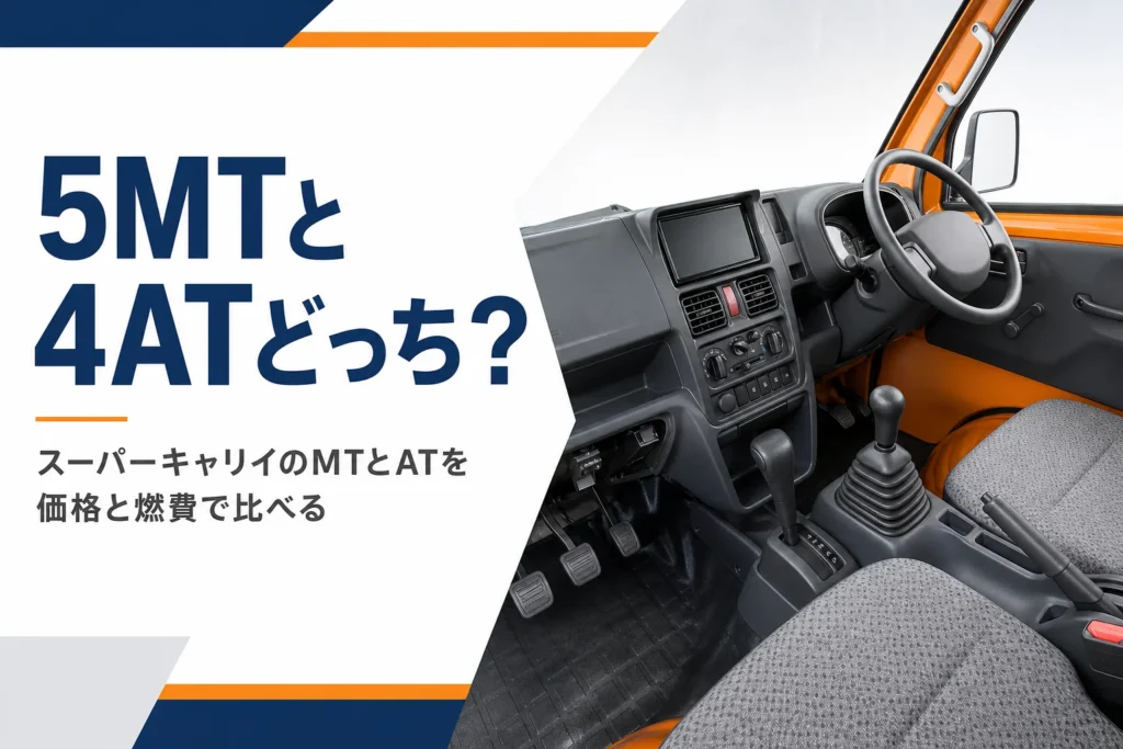 スーパーキャリイの5MTと4ATの違いを解説する記事のアイキャッチ