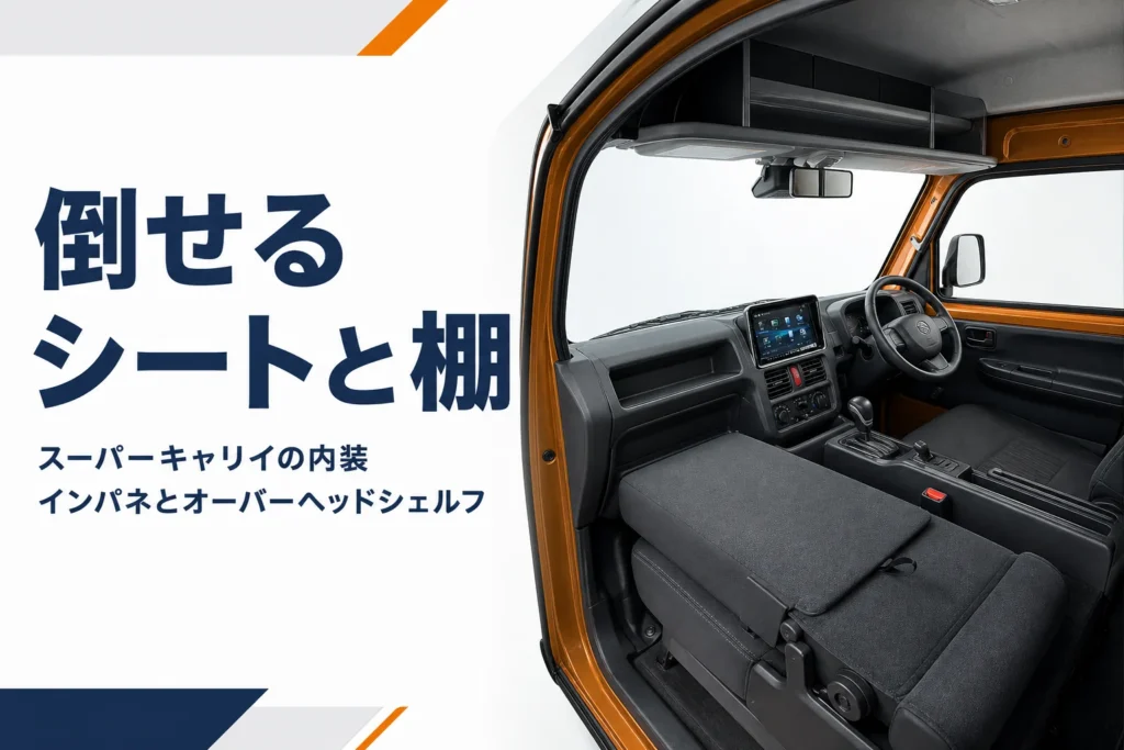 スーパーキャリイの内装とインパネを解説する記事のアイキャッチ