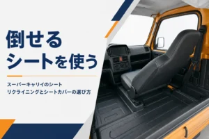 スーパーキャリイのシートの使い方と選び方を解説する記事のアイキャッチ